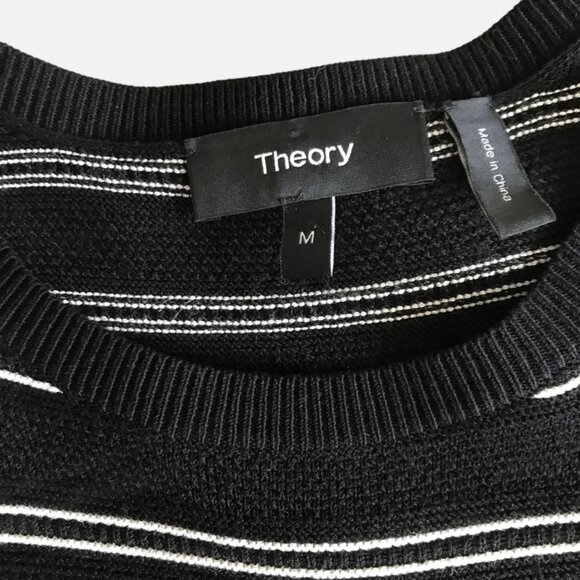 Theory Delissa B Dress sz M Striped Textured Knit Medium - Picture 10 of 11